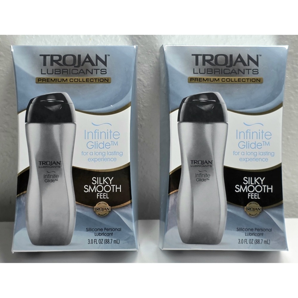 Infinite Glide Trojan Silicone Personal Lubricant Silky 3 fl oz Qty:2 Ex 05/2027